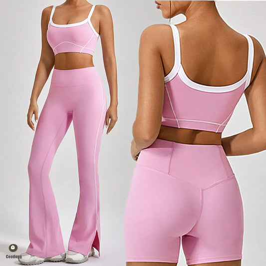 1/2PCS Women Tracksuit Yoga Set Sport Bra Gym Workout Legging