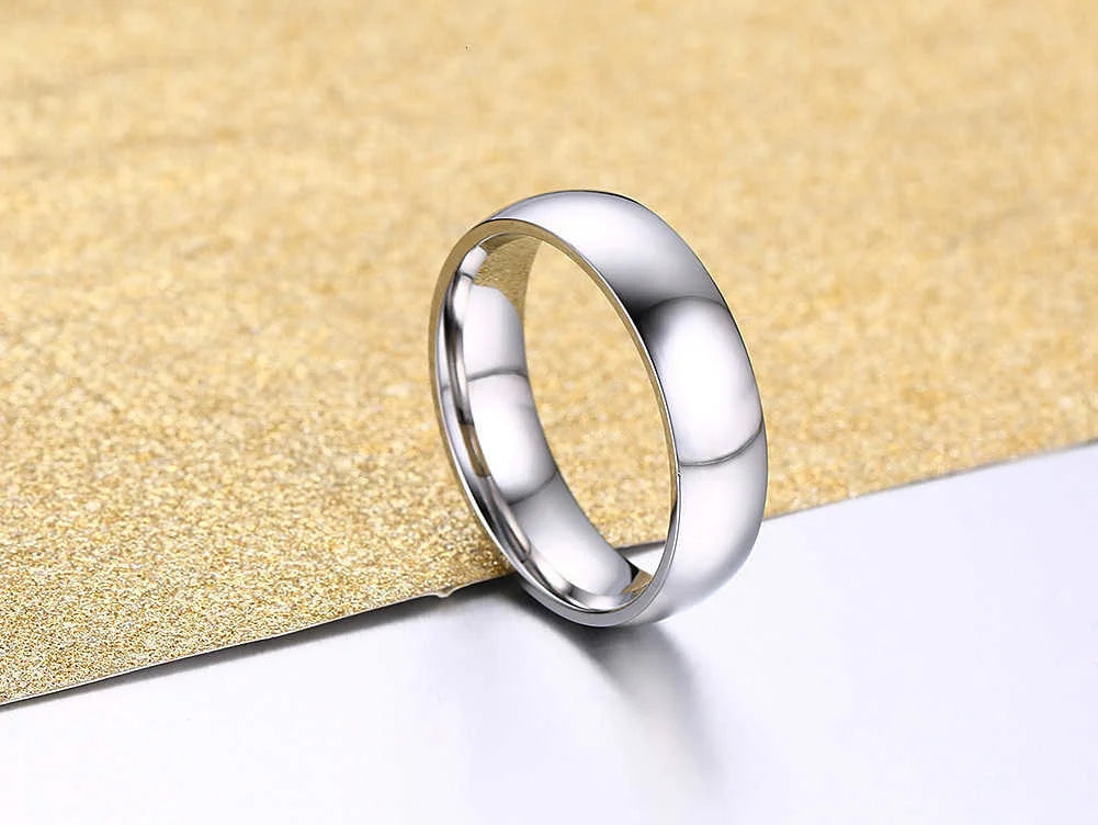 Personalized Name Ring for Women Men 6mm