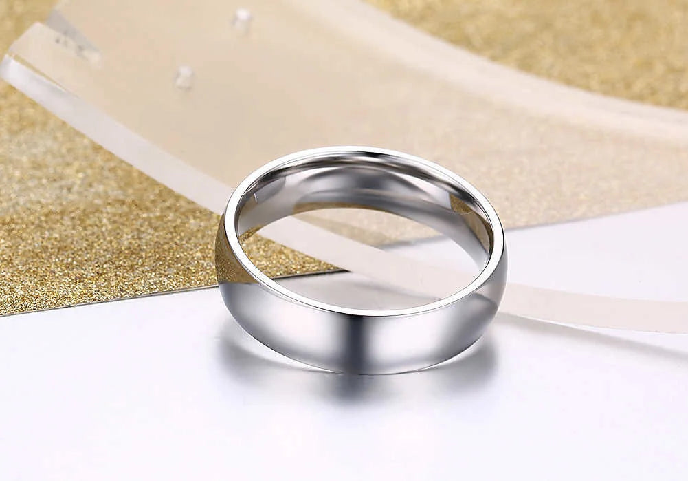 Personalized Name Ring for Women Men 6mm